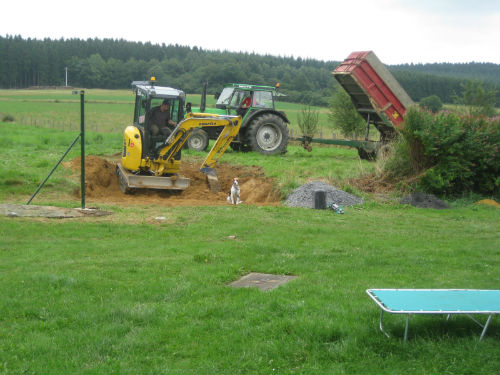 Terrassement, abri de jardin